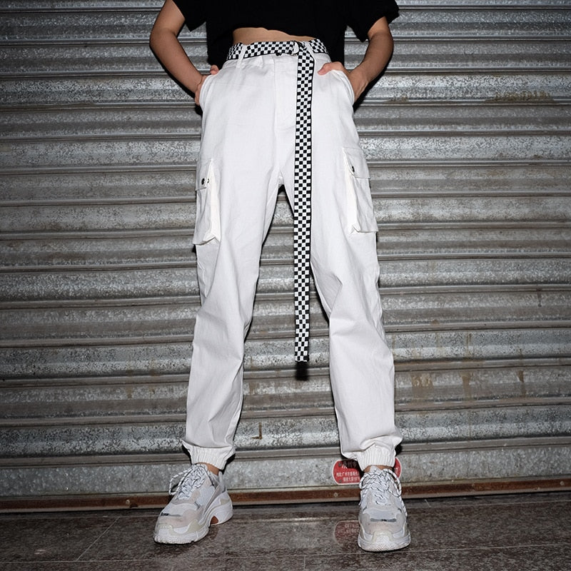 Fashion Punk Long Belts Style D Ring Jeans Men Black Blue Yellow Checkered Strap Belt Women Canvas Checkerboard Belt 234