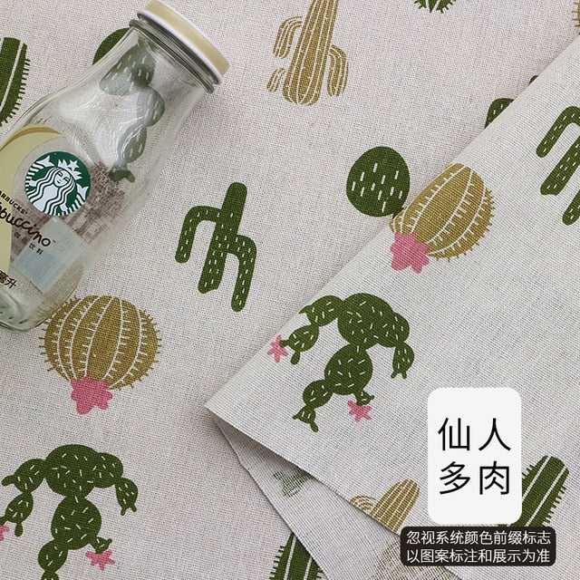 Printed Cotton Linen Fabric Curtain tablecloth Cotton Cloth  For DIY Quilting & Sewing Placemat,Bags Material 25x35cm