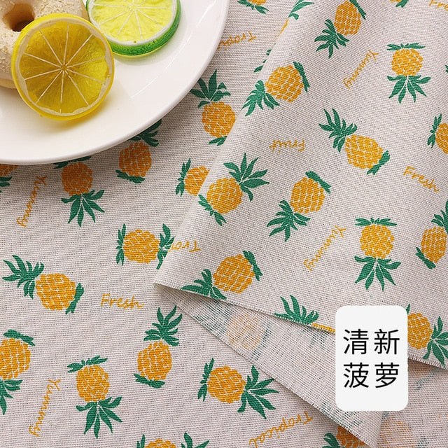 Printed Cotton Linen Fabric Curtain tablecloth Cotton Cloth  For DIY Quilting & Sewing Placemat,Bags Material 25x35cm