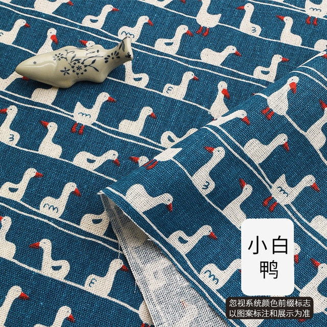 Printed Cotton Linen Fabric Curtain tablecloth Cotton Cloth  For DIY Quilting & Sewing Placemat,Bags Material 25x35cm