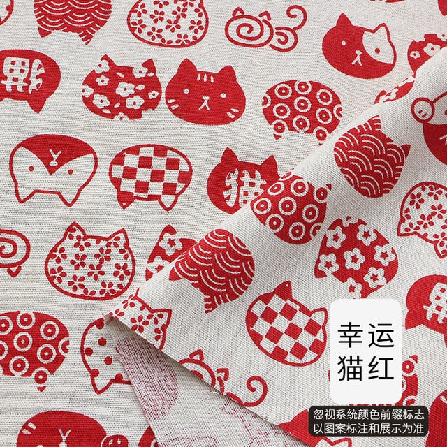 Printed Cotton Linen Fabric Curtain tablecloth Cotton Cloth  For DIY Quilting & Sewing Placemat,Bags Material 25x35cm