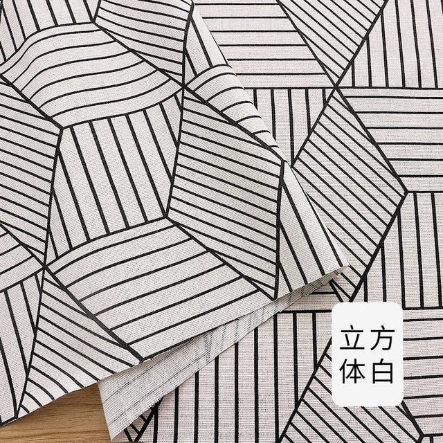 Printed Cotton Linen Fabric Curtain tablecloth Cotton Cloth  For DIY Quilting & Sewing Placemat,Bags Material 25x35cm