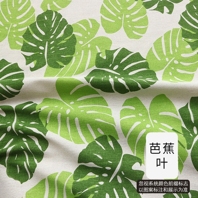 Printed Cotton Linen Fabric Curtain tablecloth Cotton Cloth  For DIY Quilting & Sewing Placemat,Bags Material 25x35cm