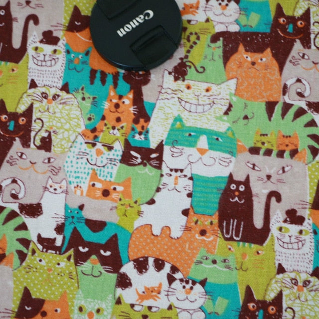 Printed Cotton Linen Fabric Curtain tablecloth Cotton Cloth  For DIY Quilting & Sewing Placemat,Bags Material 25x35cm