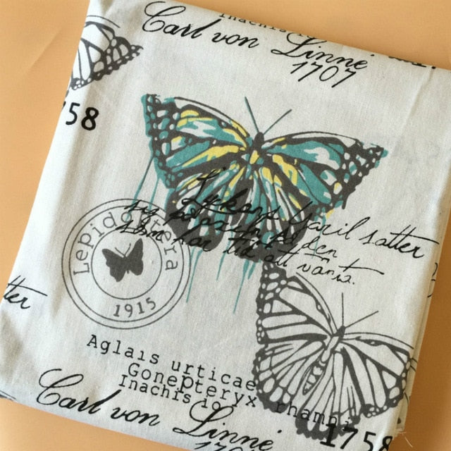 Printed Cotton Linen Fabric Curtain tablecloth Cotton Cloth  For DIY Quilting & Sewing Placemat,Bags Material 25x35cm