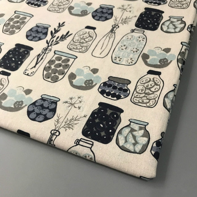 Printed Cotton Linen Fabric Curtain tablecloth Cotton Cloth  For DIY Quilting & Sewing Placemat,Bags Material 25x35cm