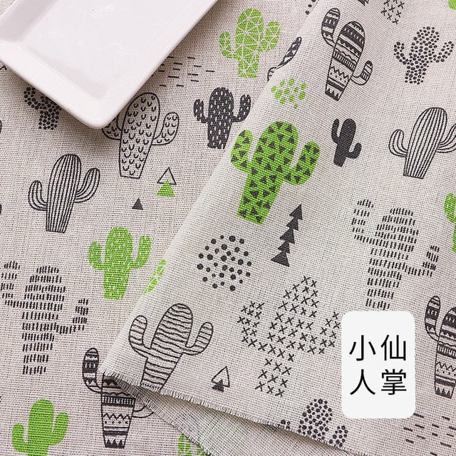 Printed Cotton Linen Fabric Curtain tablecloth Cotton Cloth  For DIY Quilting & Sewing Placemat,Bags Material 25x35cm
