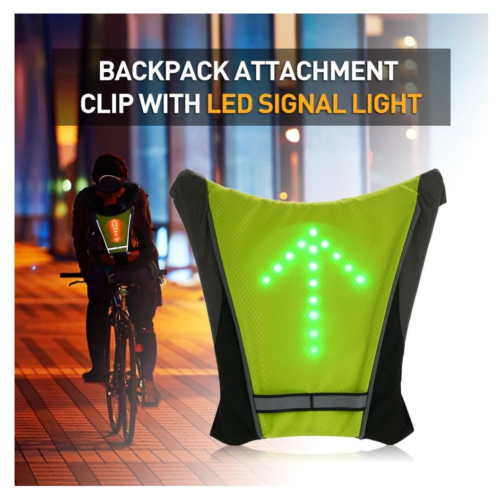 Bicycle Vest Night Hiking Cycling LED Signal Light Indicator Reflective Vest Bike Backpack Safety Turnning Signal Lights Vests