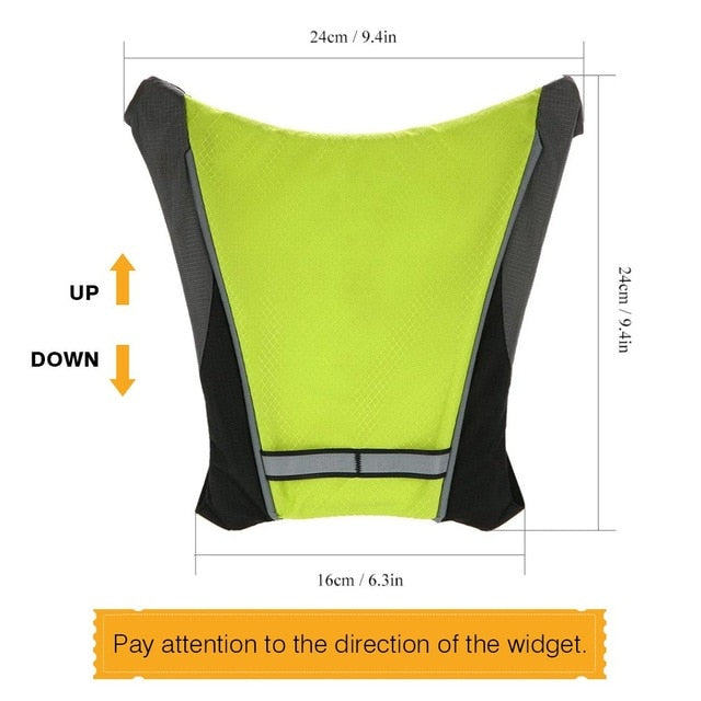 Bicycle Vest Night Hiking Cycling LED Signal Light Indicator Reflective Vest Bike Backpack Safety Turnning Signal Lights Vests
