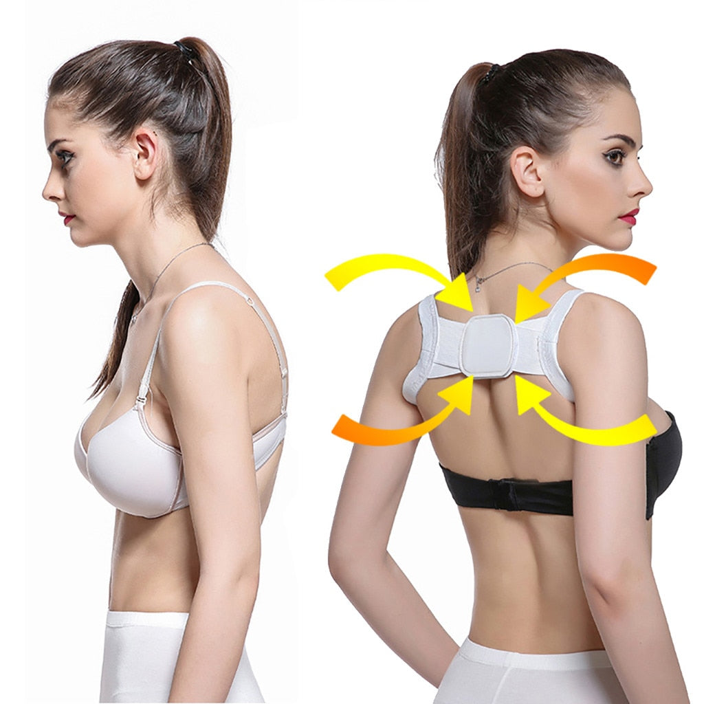 Posture Corrector Device Comfortable Back Support Braces Shoulders Chest Belt