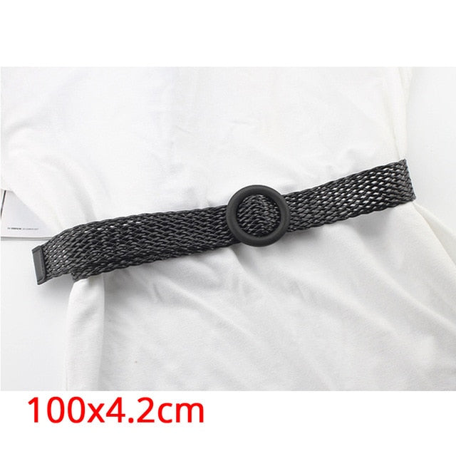 Women Double D Ring Buckle Checkerboard Belts Female Black Blue Jeans Canvas Waist Belts Fashion Plaid Checkered Long Strap 151
