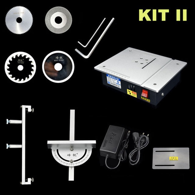 Mini Table Saw Woodworking Bench Saw 795 Spindle DC12-24V DIY Hobby Crafts PCB Acrylic Cutting Tool 80mm HSS Circular Saw Blade