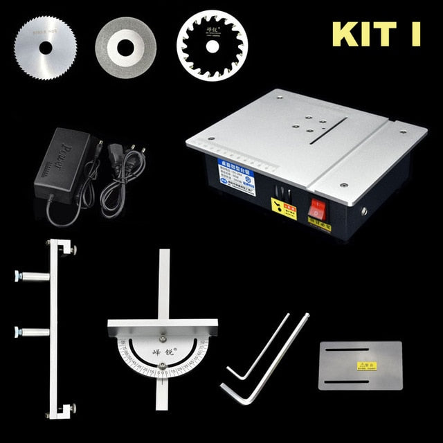 Mini Table Saw Woodworking Bench Saw 795 Spindle DC12-24V DIY Hobby Crafts PCB Acrylic Cutting Tool 80mm HSS Circular Saw Blade