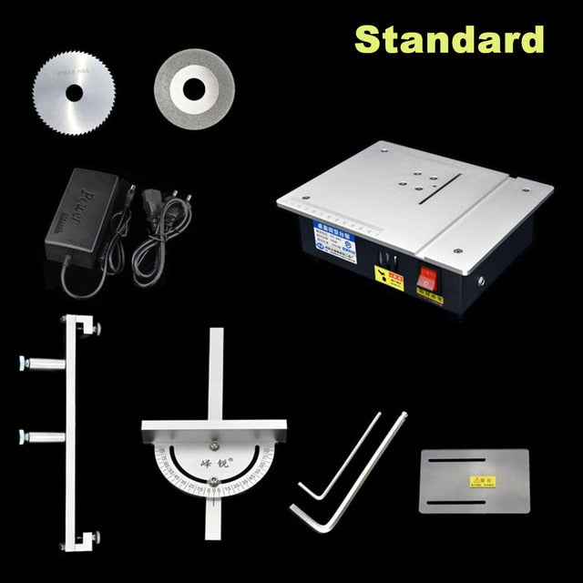 Mini Table Saw Woodworking Bench Saw 795 Spindle DC12-24V DIY Hobby Crafts PCB Acrylic Cutting Tool 80mm HSS Circular Saw Blade