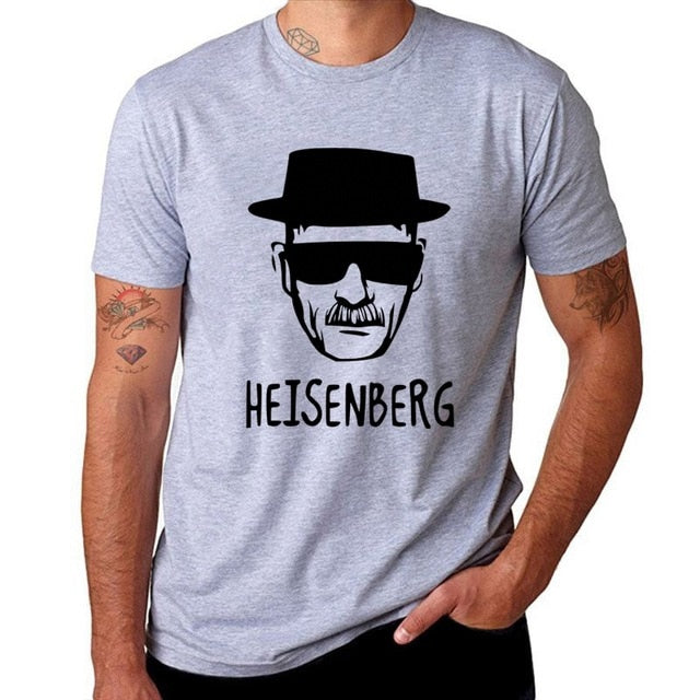 BLWHSA Breaking Bad Heisenberg Funny Men T Shirt High Quality Cotton O-Neck Short Sleeve Fashion Printed Men T-Shirts