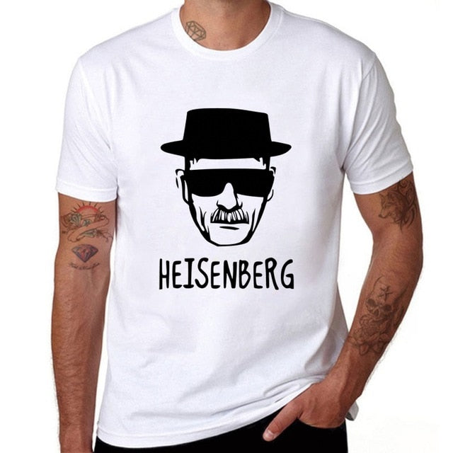 BLWHSA Breaking Bad Heisenberg Funny Men T Shirt High Quality Cotton O-Neck Short Sleeve Fashion Printed Men T-Shirts