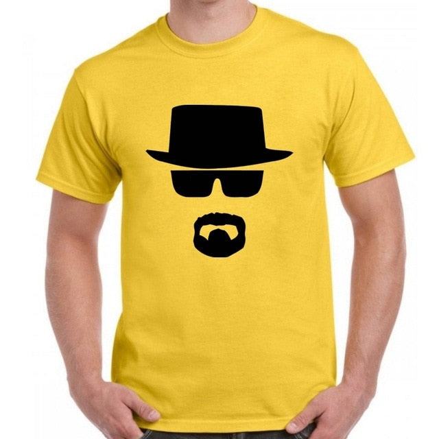 BLWHSA Breaking Bad Heisenberg Funny Men T Shirt High Quality Cotton O-Neck Short Sleeve Fashion Printed Men T-Shirts