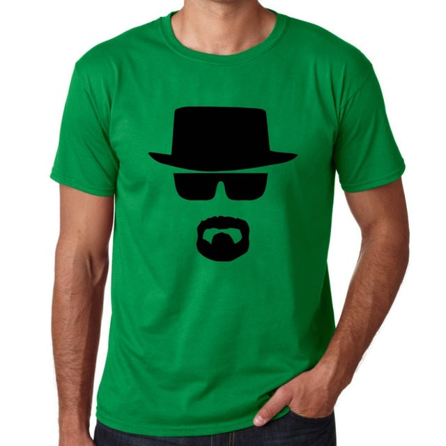 BLWHSA Breaking Bad Heisenberg Funny Men T Shirt High Quality Cotton O-Neck Short Sleeve Fashion Printed Men T-Shirts