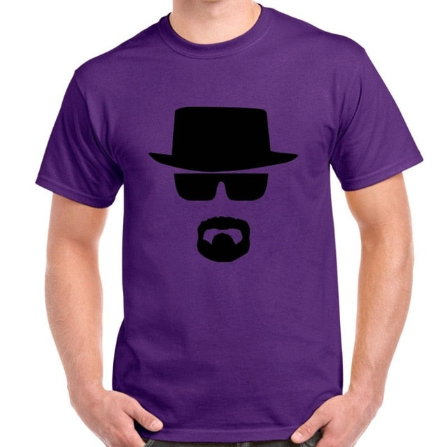 BLWHSA Breaking Bad Heisenberg Funny Men T Shirt High Quality Cotton O-Neck Short Sleeve Fashion Printed Men T-Shirts