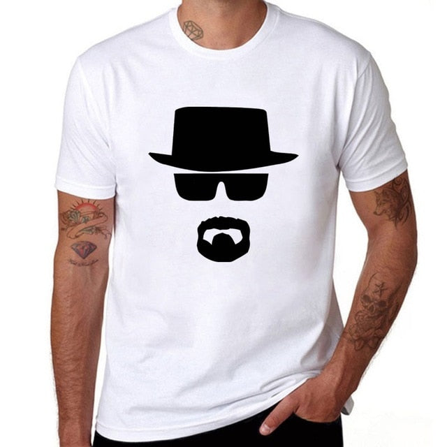 BLWHSA Breaking Bad Heisenberg Funny Men T Shirt High Quality Cotton O-Neck Short Sleeve Fashion Printed Men T-Shirts