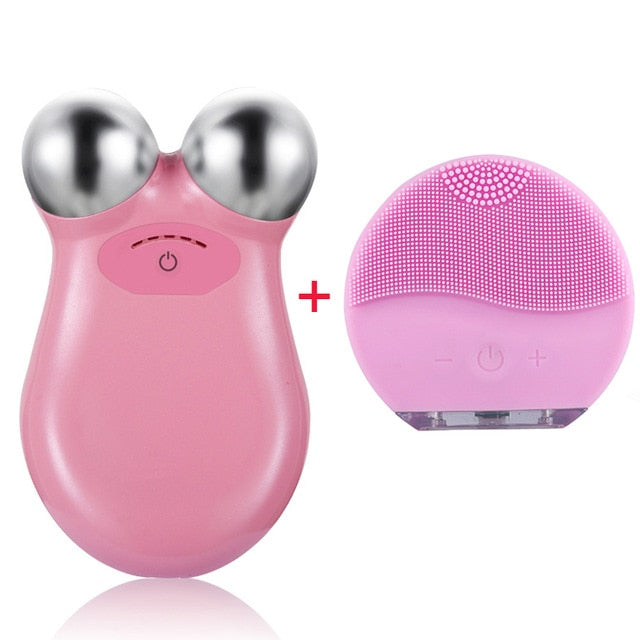 Face Lifting Machine Skin Tightening Toning Set Microcurrent Massager Facial Beauty Antiaging Remove Wrinkle Face Device Massage