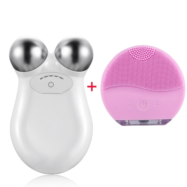 Face Lifting Machine Skin Tightening Toning Set Microcurrent Massager Facial Beauty Antiaging Remove Wrinkle Face Device Massage