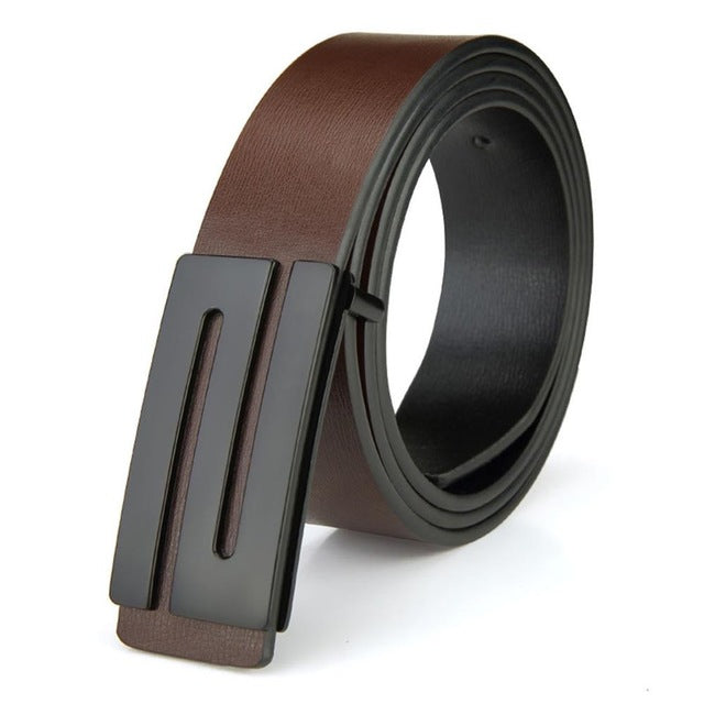 FAJARINA Brand Men's Quality Design PU 2nd Layer Genuine Leather Black Fashion Belts Male Jeans Belt Apparel Accessories for Men