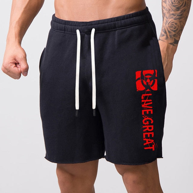 2020 New Summer short mens gym Casual Cotton jogger Shorts men Fitness Bodybuilding zip pocket shorts Loose large size M-5XL