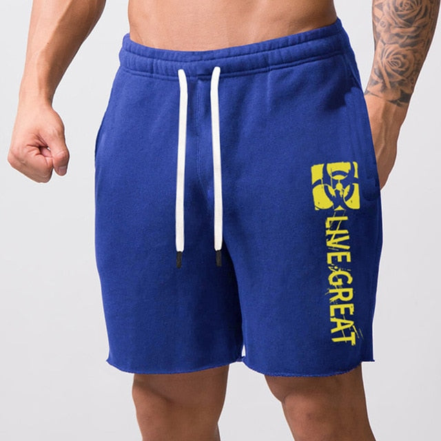2020 New Summer short mens gym Casual Cotton jogger Shorts men Fitness Bodybuilding zip pocket shorts Loose large size M-5XL