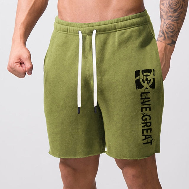 2020 New Summer short mens gym Casual Cotton jogger Shorts men Fitness Bodybuilding zip pocket shorts Loose large size M-5XL