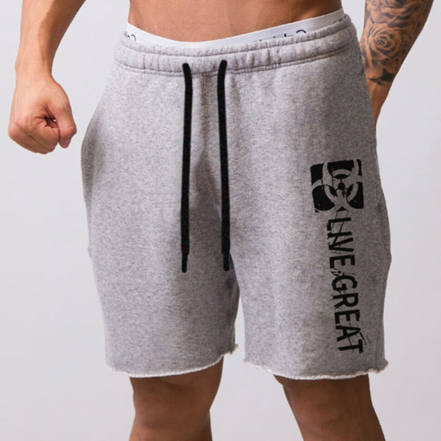 2020 New Summer short mens gym Casual Cotton jogger Shorts men Fitness Bodybuilding zip pocket shorts Loose large size M-5XL