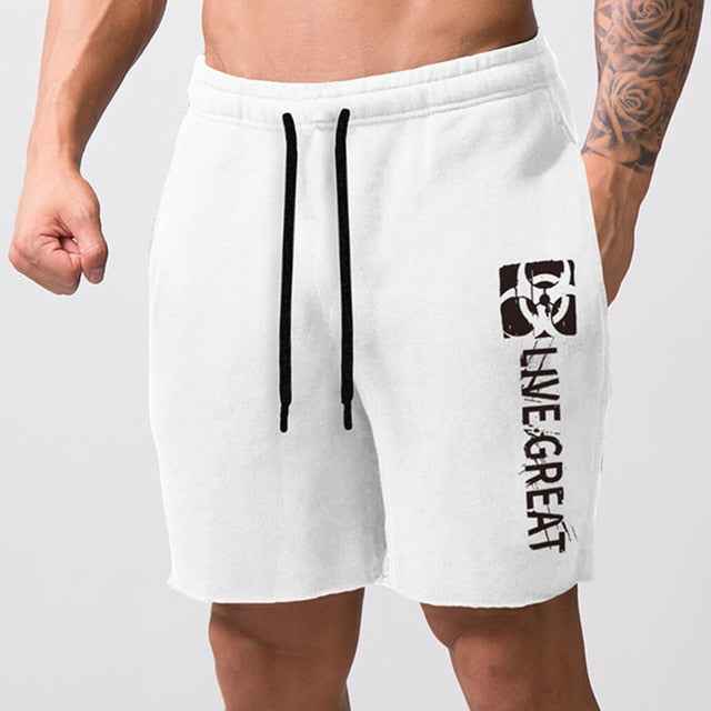 2020 New Summer short mens gym Casual Cotton jogger Shorts men Fitness Bodybuilding zip pocket shorts Loose large size M-5XL