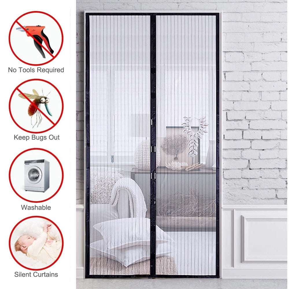 Anti Mosquito Net Door Magnetic Mesh Door Mosquito Net Curtain Insect Net Door Automatic Closing Door Kitchen Door Curtains