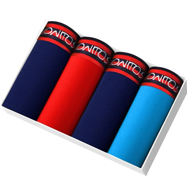 4pcs boxer man men's panties men underwear underpants cotton Shorts for male couple sexy set calecon large size under wear lot