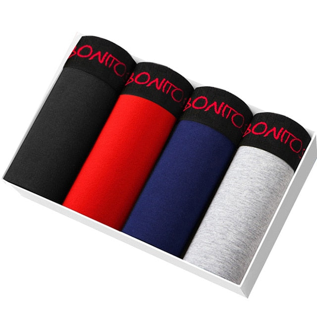 4pcs boxer man men's panties men underwear underpants cotton Shorts for male couple sexy set calecon large size under wear lot