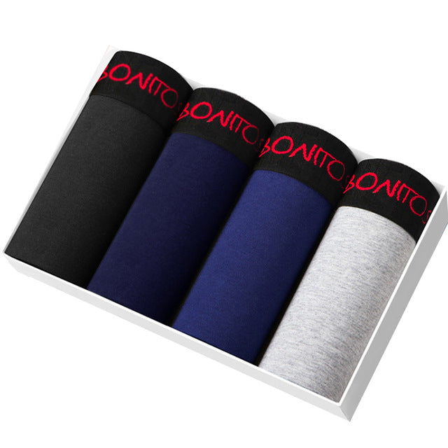 4pcs boxer man men's panties men underwear underpants cotton Shorts for male couple sexy set calecon large size under wear lot