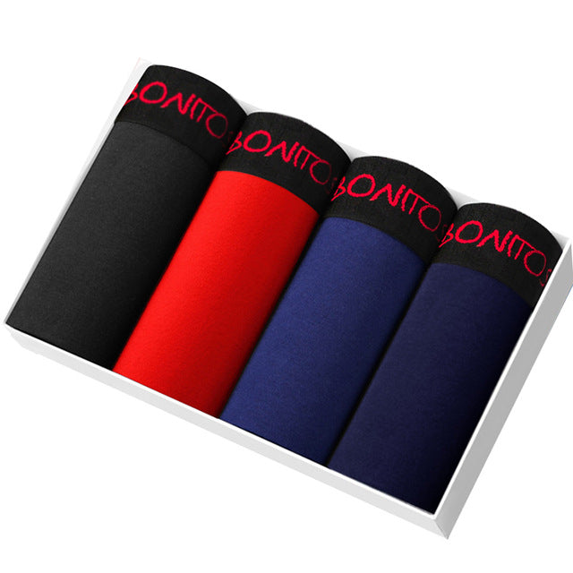 4pcs boxer man men's panties men underwear underpants cotton Shorts for male couple sexy set calecon large size under wear lot
