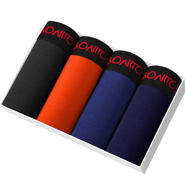 4pcs boxer man men's panties men underwear underpants cotton Shorts for male couple sexy set calecon large size under wear lot