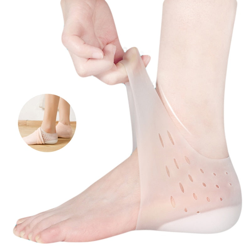 Dropshipping 1Pair Height Increased Insole Invisible Wearable Heel Men Women Silicone Heel Lift Insole