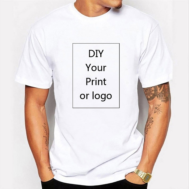 Your OWN Design Brand Logo/Picture Custom Men and women DIY T shirt Short sleeve Casual T-shirt tops Tee