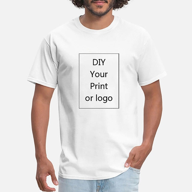 Your OWN Design Brand Logo/Picture Custom Men and women DIY T shirt Short sleeve Casual T-shirt tops Tee