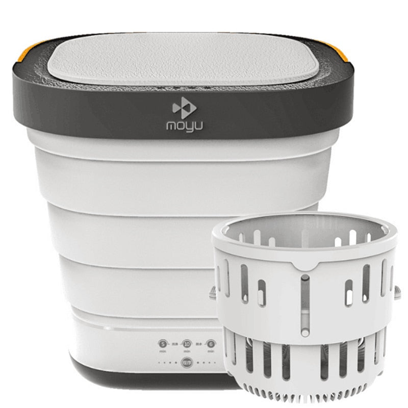 110V 220V Electric Mini Household Washing Machine Foldable Barrel Type Portable Washer With Drying Function