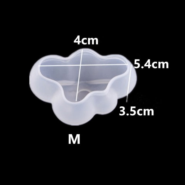 3D Cloud Shape Chocolate Silicone Mold Mousse Fondant Ice Cube Mould Pudding Candy Soap Candle Molds Baking Cake Decoration Tool