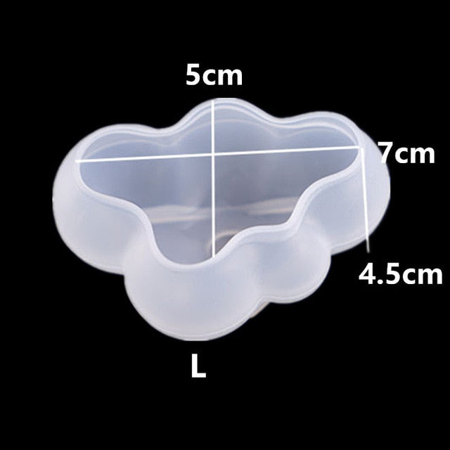 3D Cloud Shape Chocolate Silicone Mold Mousse Fondant Ice Cube Mould Pudding Candy Soap Candle Molds Baking Cake Decoration Tool